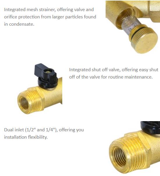 AC220V DC24V 1/2'' COMBO Jorc Type Condensate Automatic Drain Valve For